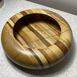 Wooden serving bowl candy dish